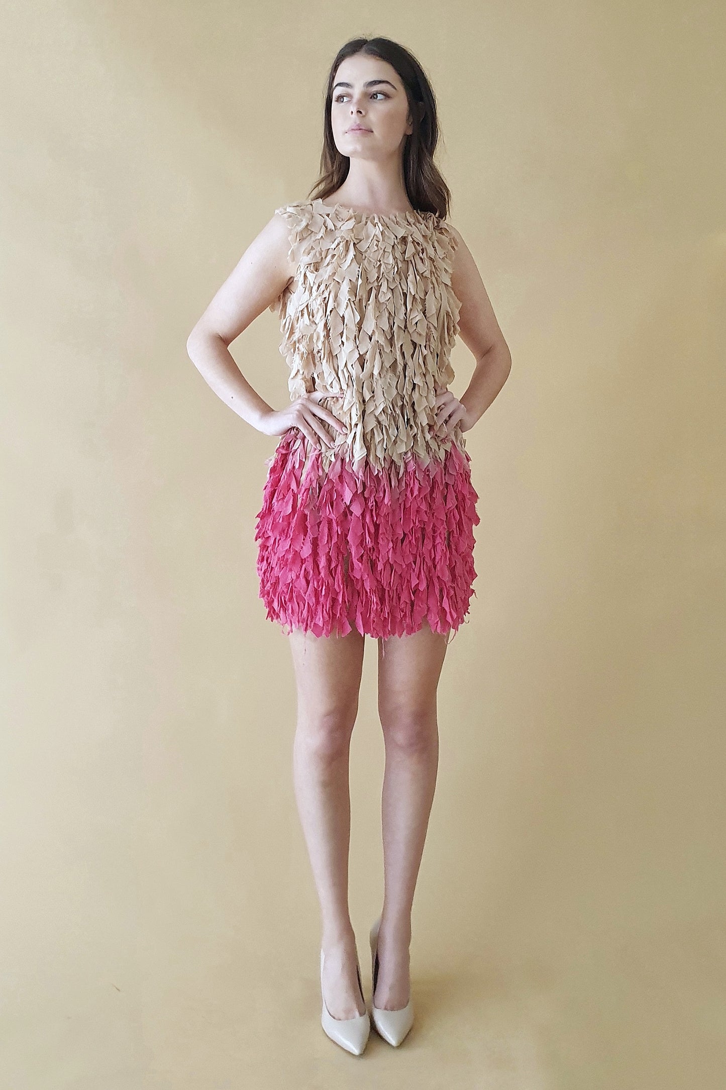 Stunning silk ruffle dress from Natasha Gan Size XS