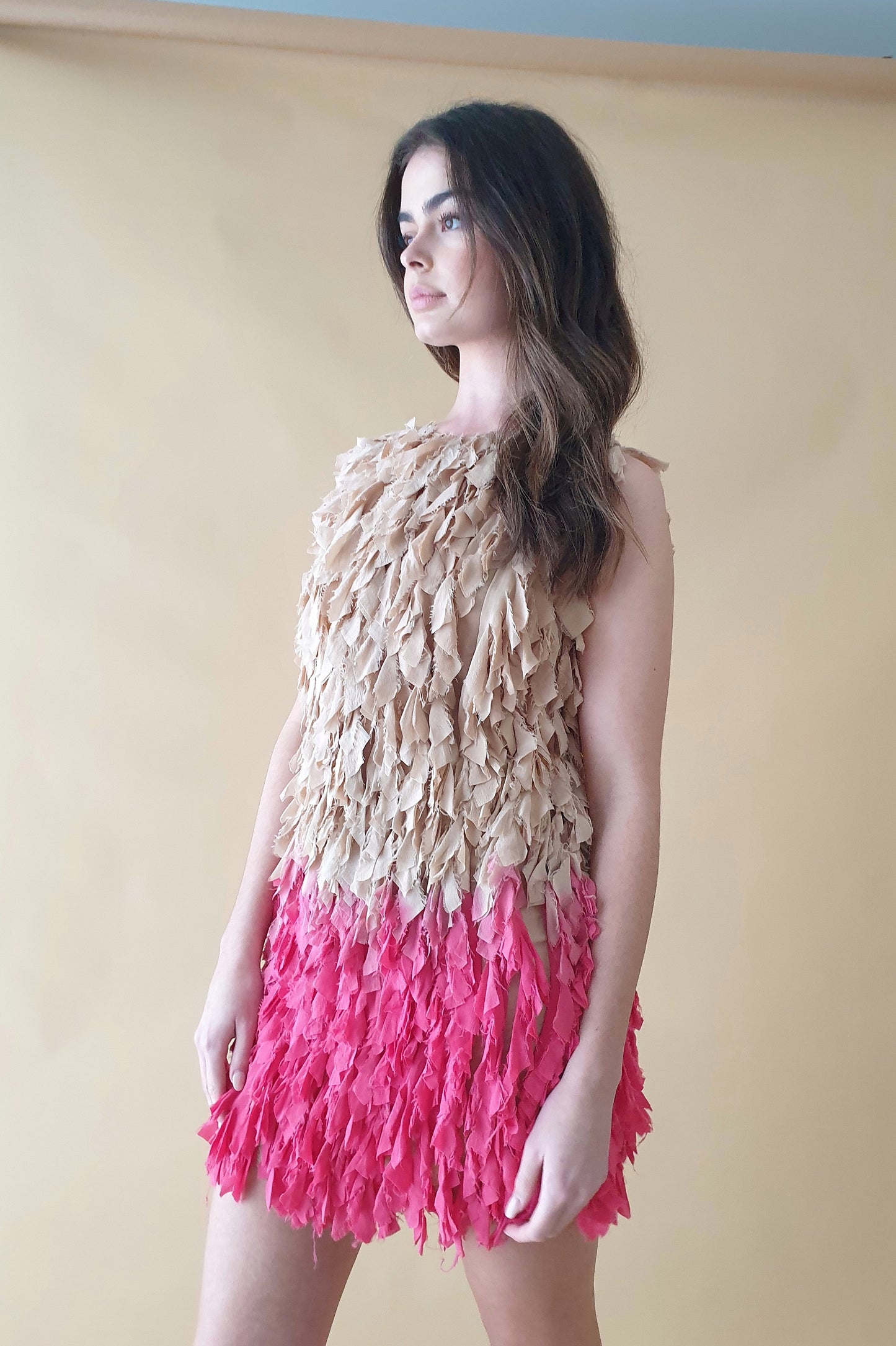 Stunning silk ruffle dress from Natasha Gan Size XS