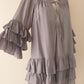 Lisa Brown silk ruffle dress Size M/L