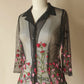 Vintage Alannah Hill sheer embroidered shirt Size S/M