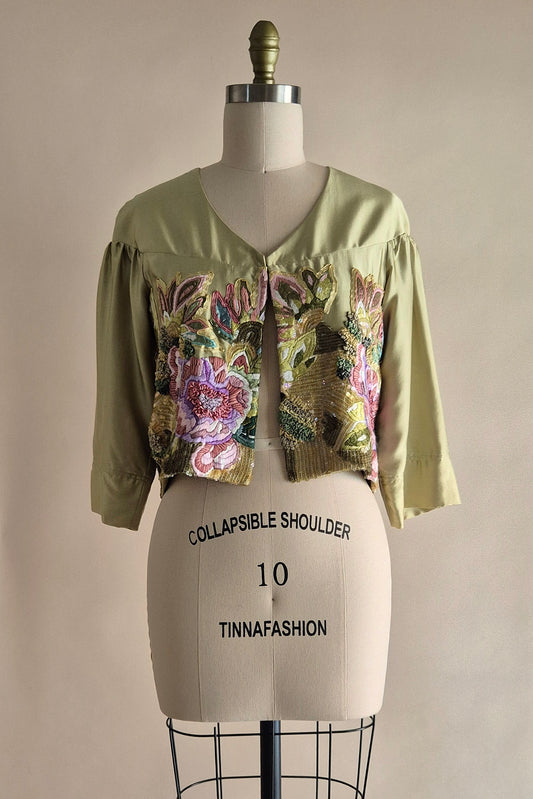 Embellished vintage Trelise Cooper silk jacket Size S