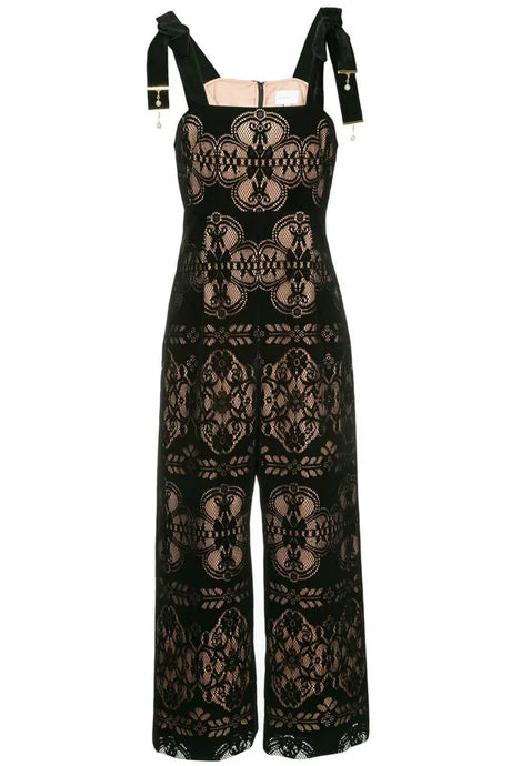 Stunning Alice McCall black lace jumpsuit Size XS/S